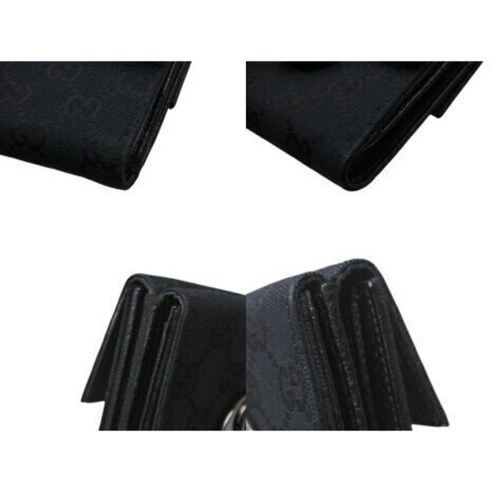Gucci Eclipse Black Double Hook Bifold Wallet Gg … - image 6